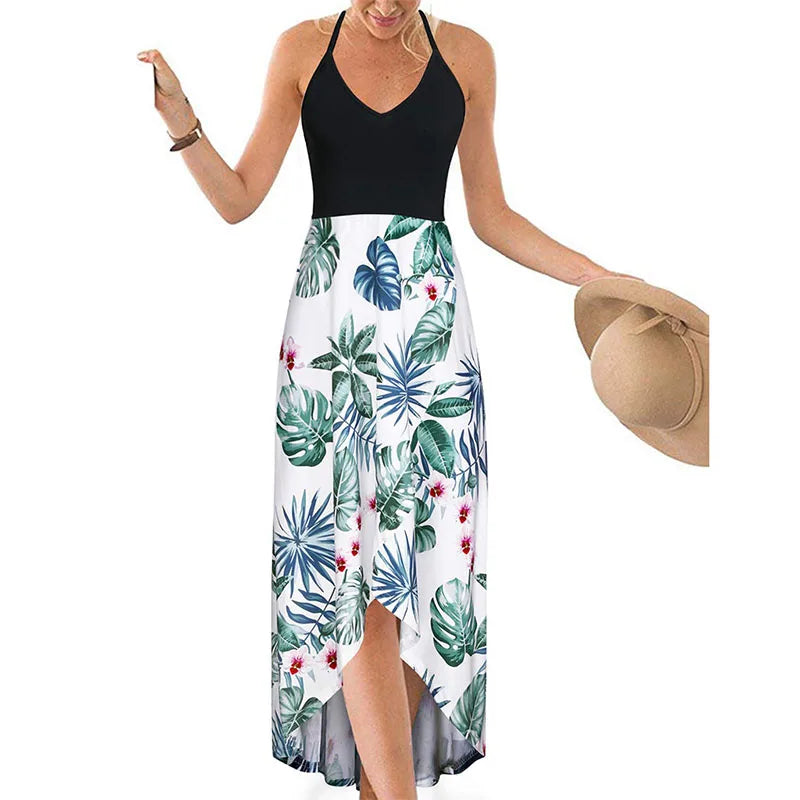 Elegant Casual Summer Printed Long Dress