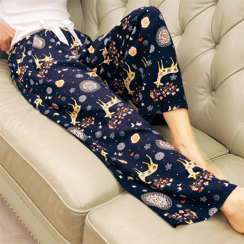 Loose Wide Leg Sleepwear Pants