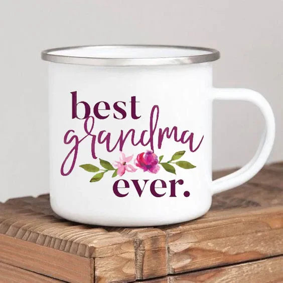 World’s Best Grandma Enamel Mug