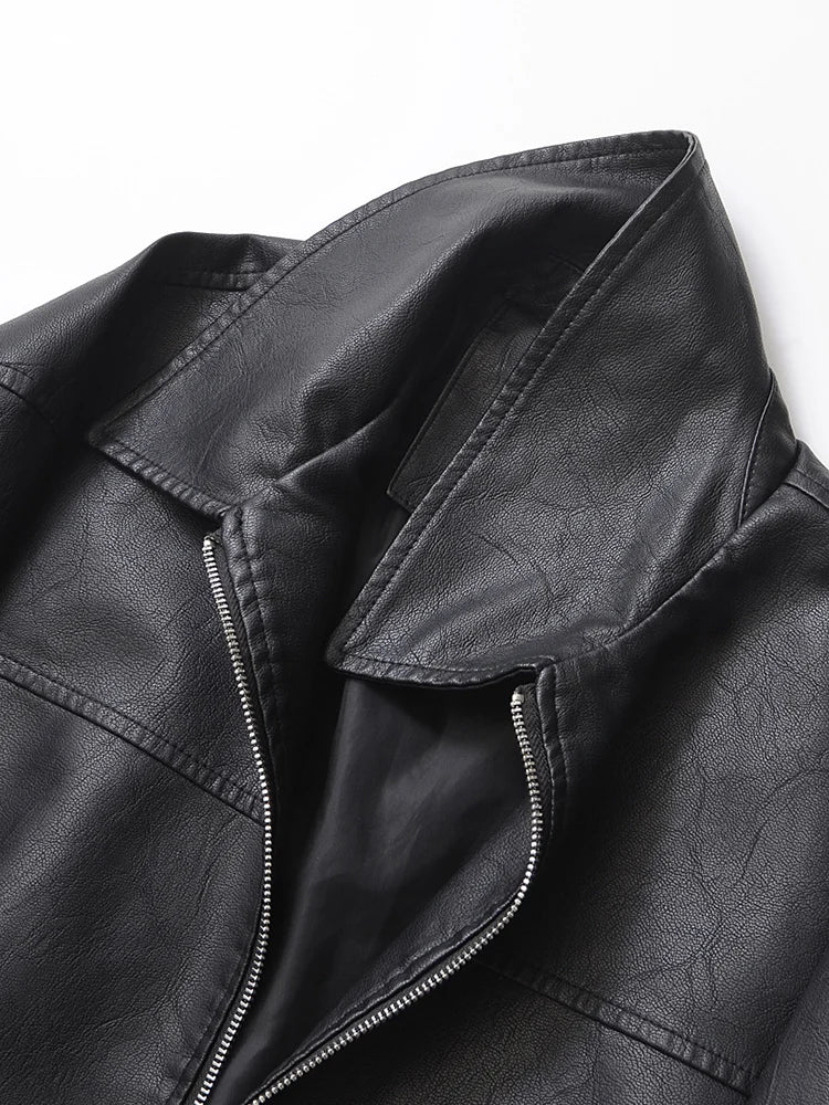 Retro Women’s Faux Leather Jacket