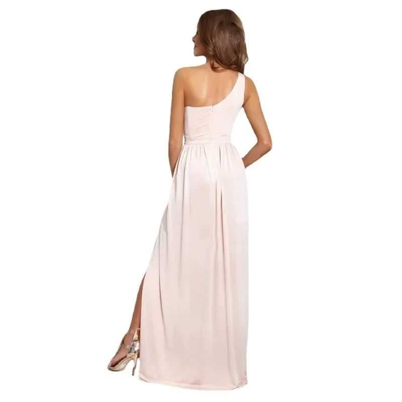 Sexy Summer Off-Shoulder High Waist Split Long Casual Dress