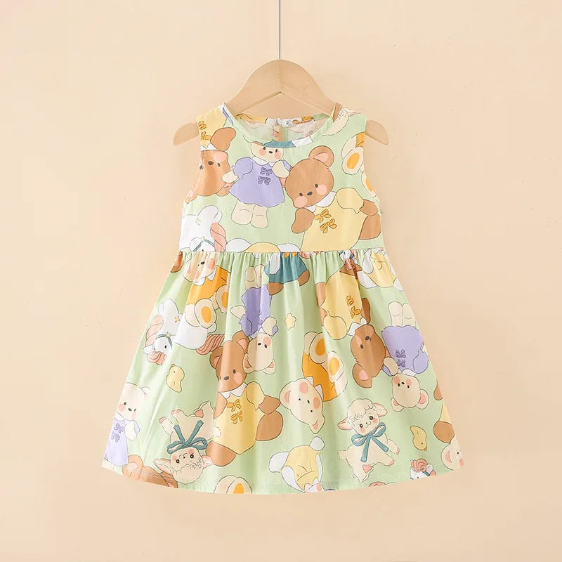 Sleeveless Flower Princess Party Outfit