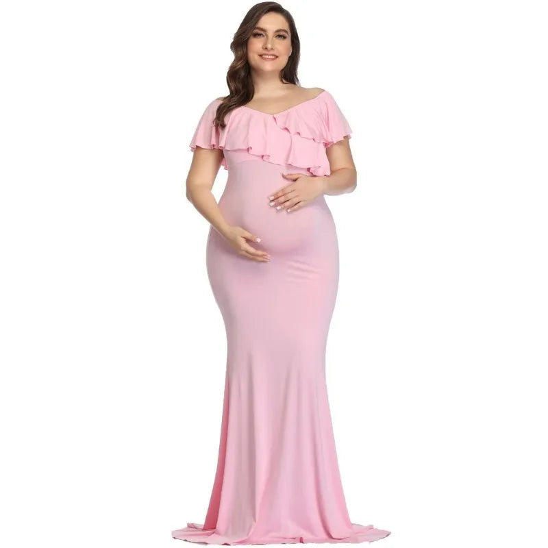 Elegant Plus Size Maternity Dress