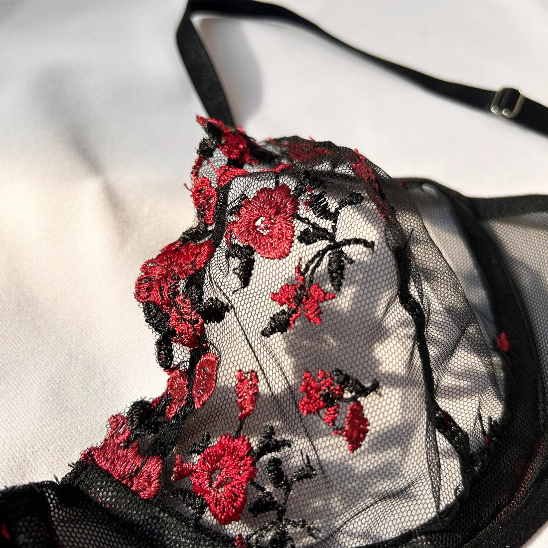 Sexy Embroidered Bra Set