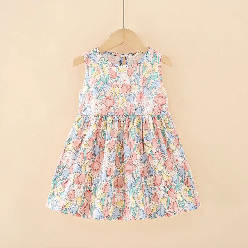 Sleeveless Flower Princess Party Outfit