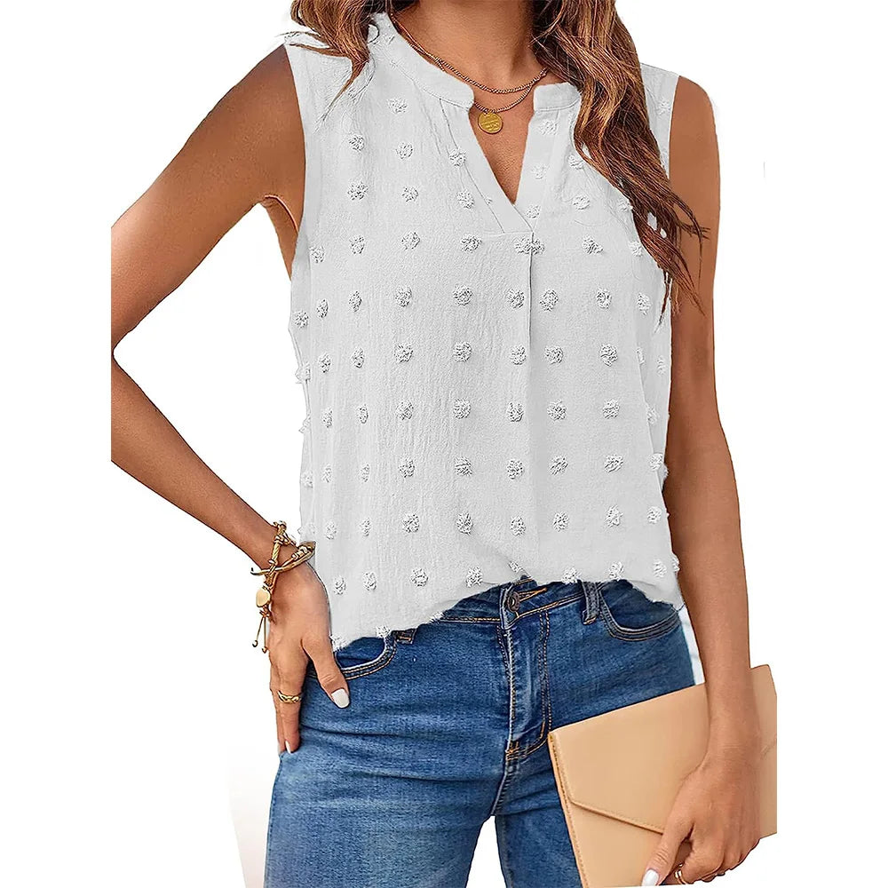 Sleeveless V-Neck Tank Top for Women