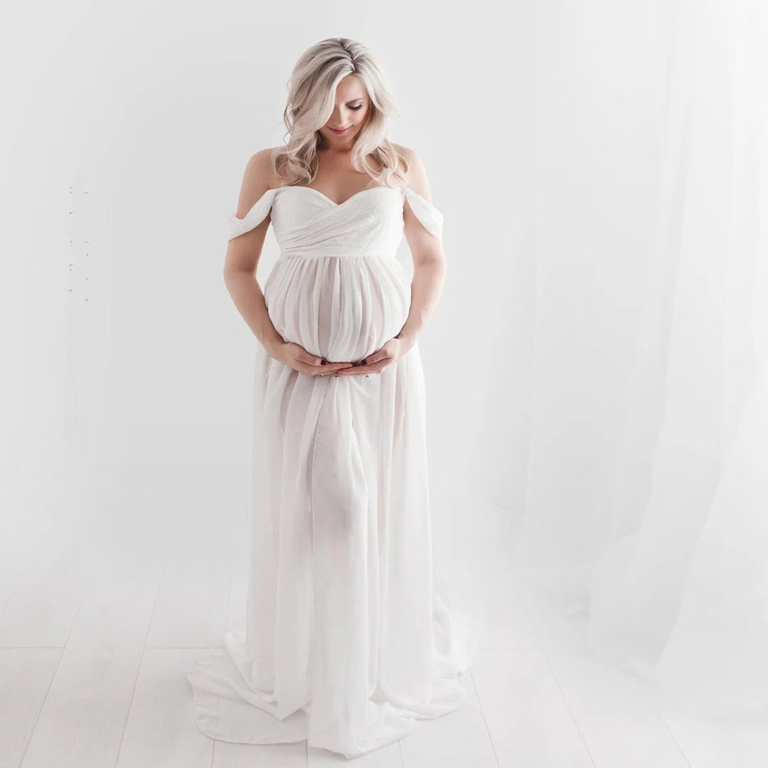 Elegant Maternity Photoshoot Dress