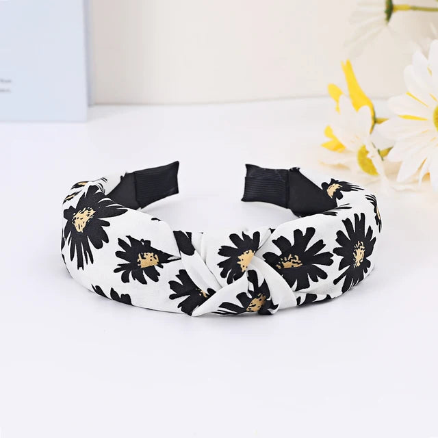 Fashion Flower Solid Color Hair Bands