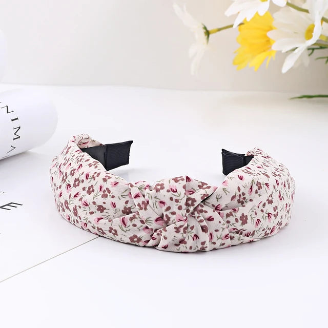 Fashion Flower Solid Color Hair Bands