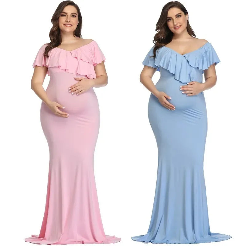 Elegant Plus Size Maternity Dress