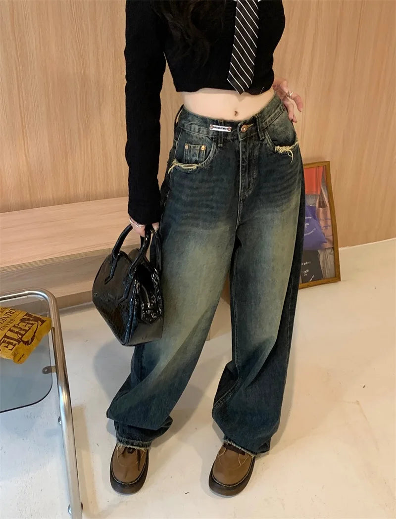 Harajuku Style Loose Wide Leg Jeans