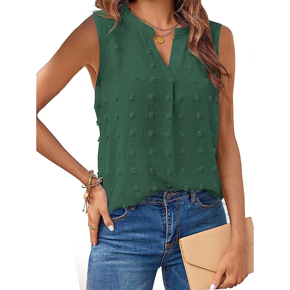 Sleeveless V-Neck Tank Top for Women