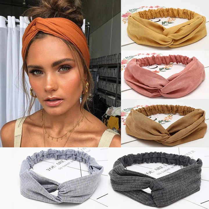 Soft Elastic Knotted Headband