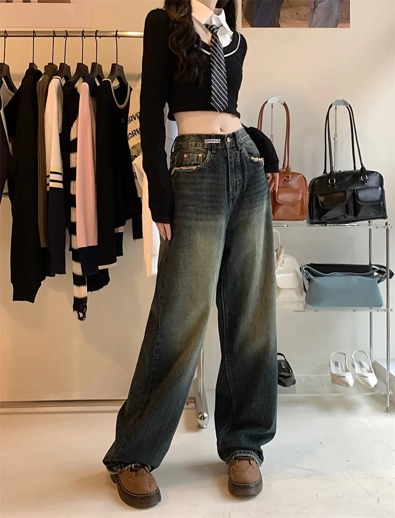 Harajuku Style Loose Wide Leg Jeans