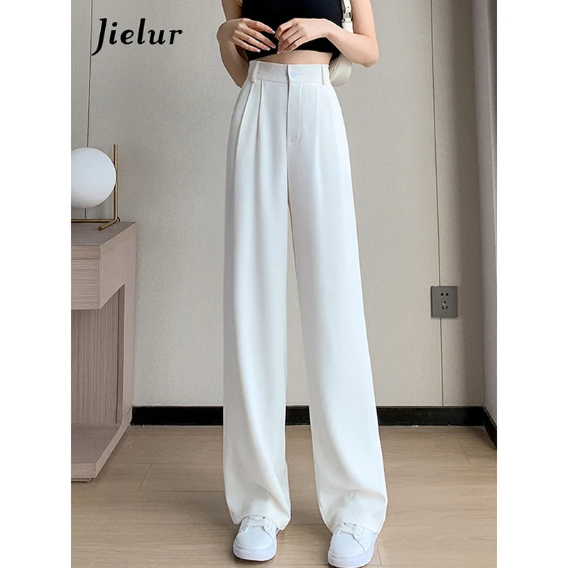 High Waist Wide Leg Coffee Trousers