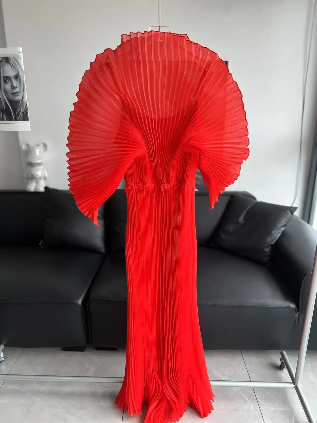 MIA XU Miyake Pleated Plus-Size Dress