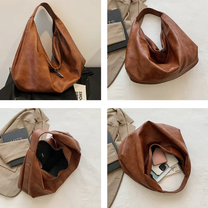 Soft Leather Hobo Trave Big