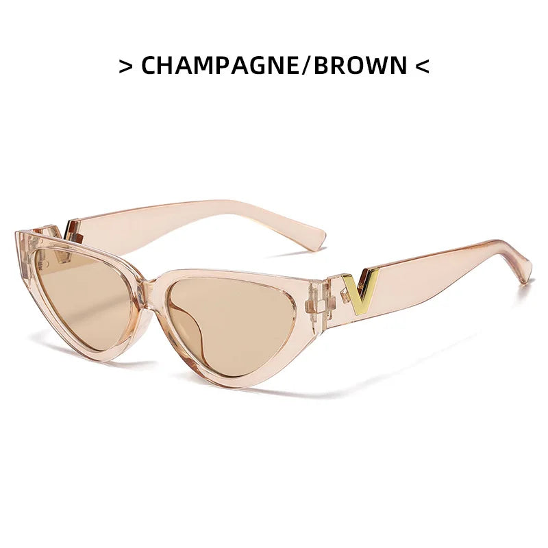 Luxury Glamour Women Brand Kitten Eye Sunglasses