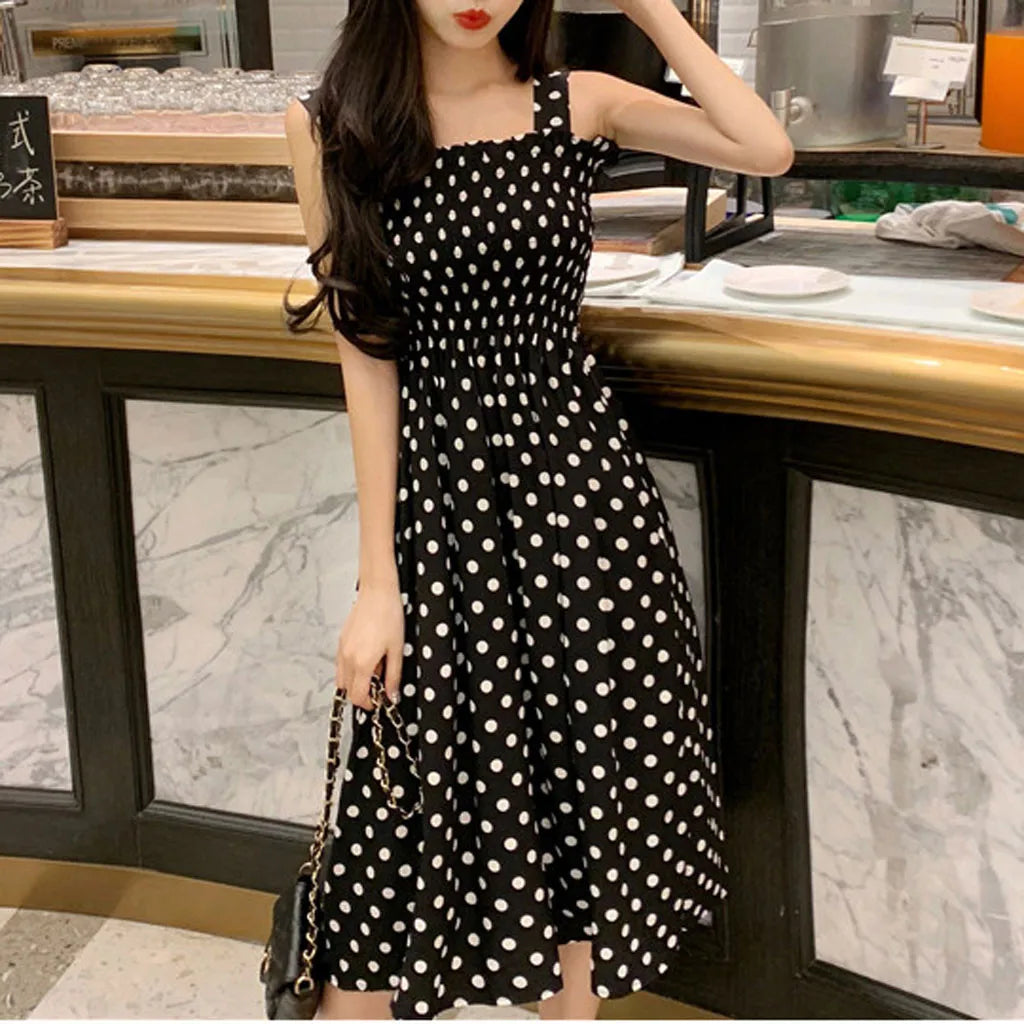 Summer Fashion Loose Polka Dot Plus Casual Dress