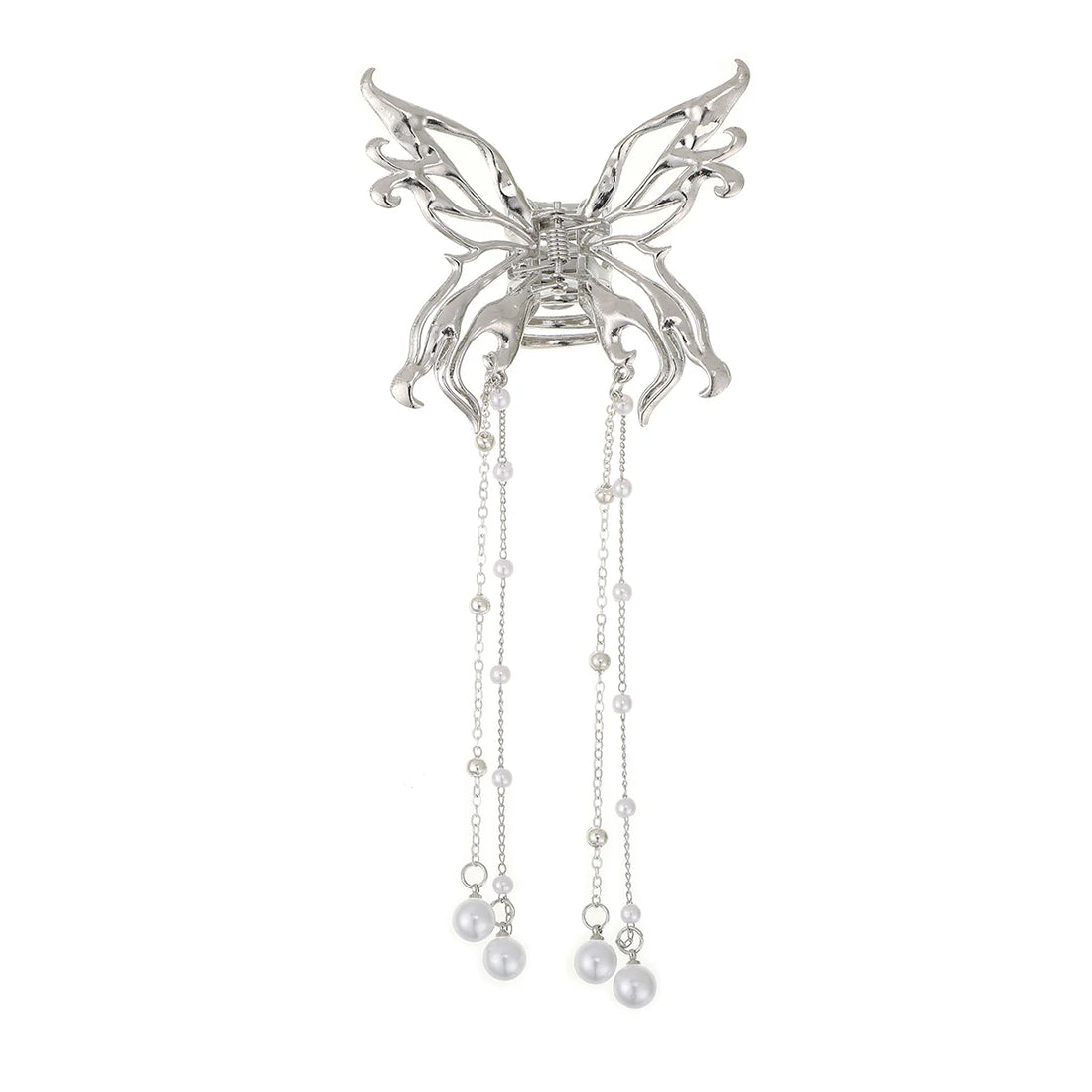 Pearl Tassel Hair Claw Clip for Women and Girls