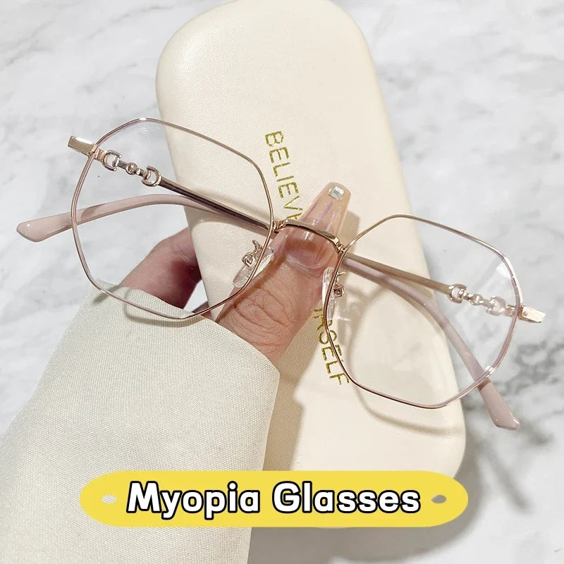 Luxury Anti-Blue Light Myopia Glasses