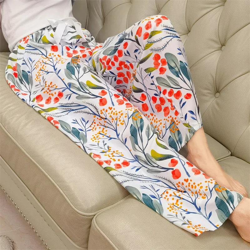 Loose Wide Leg Sleepwear Pants