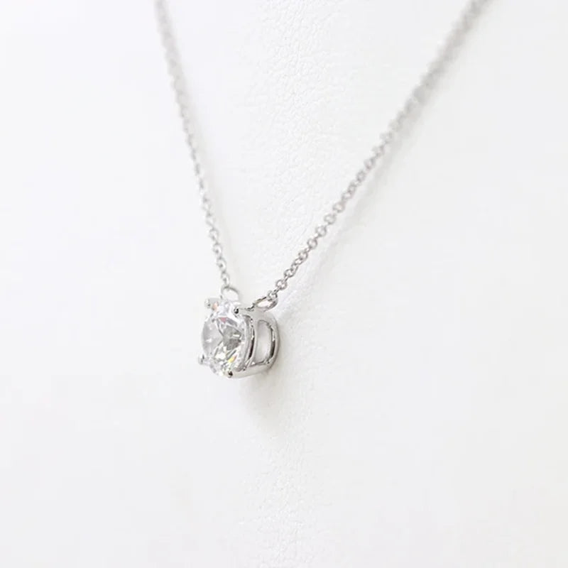 Moissanite Solitaire Pendant Necklace