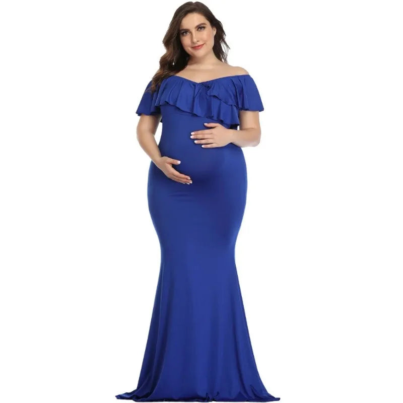 Elegant Plus Size Maternity Dress