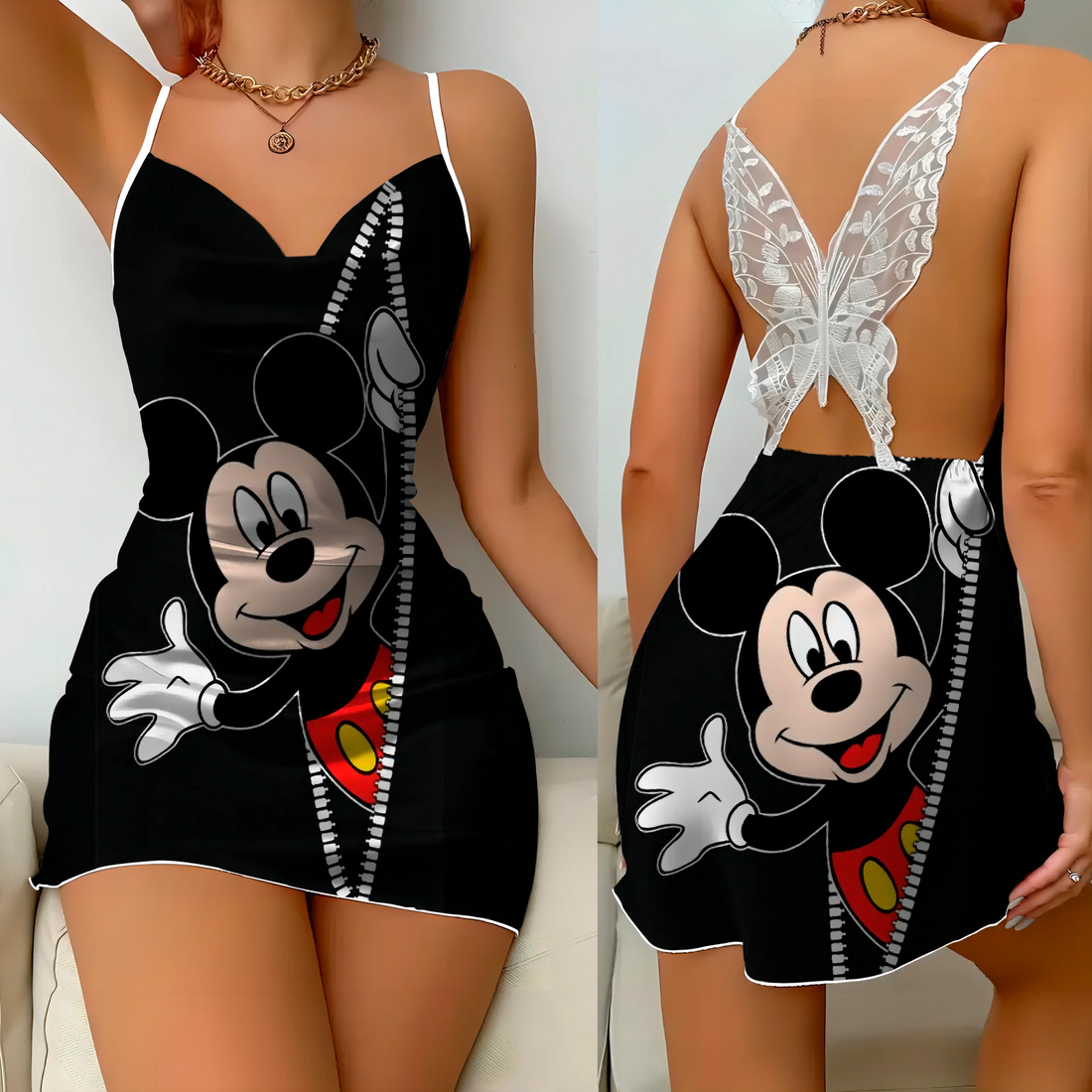 Minnie Mouse Satin Mini Dress