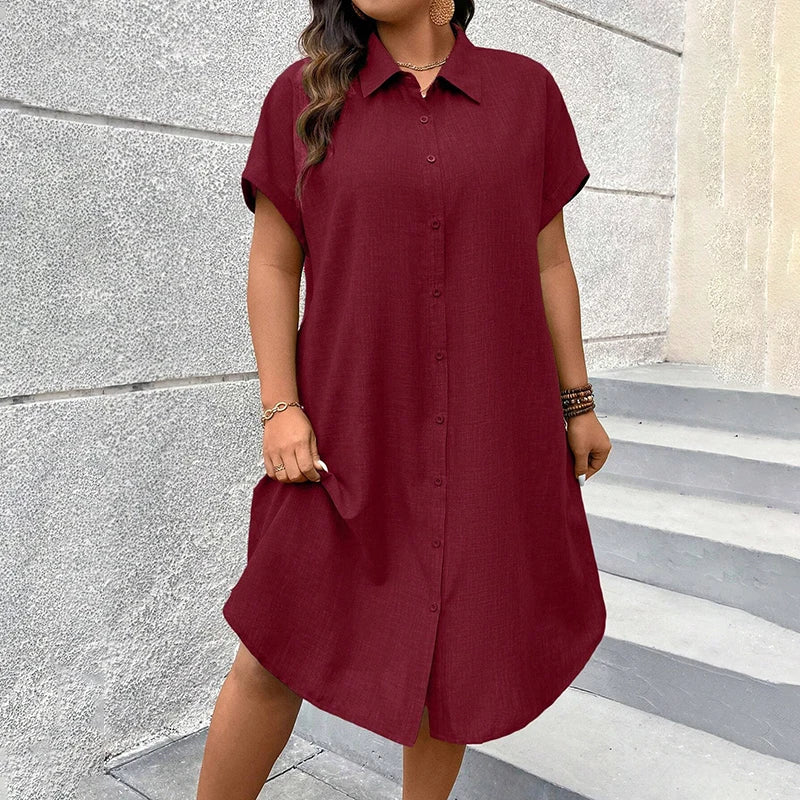 Summer Casual Women’s Shirt Dress