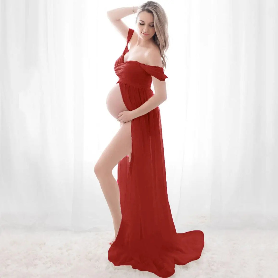 Elegant Maternity Photoshoot Dress