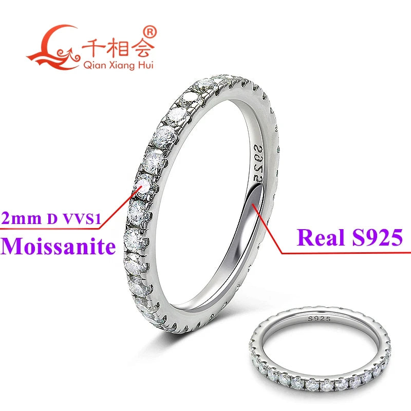 2mm Moissanite Full Eternity Ring