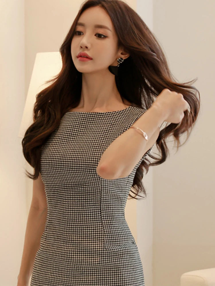 Elegant Korean Office Dress