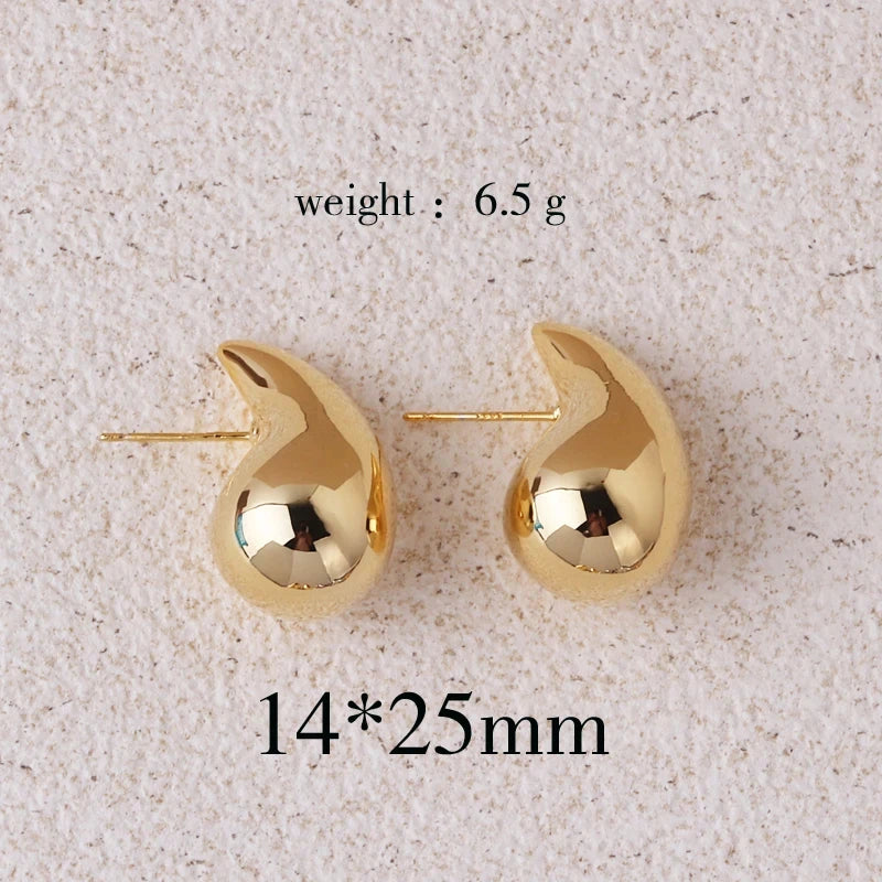 Extra Large Chunky Gold Plated Hoop Earrings for Women