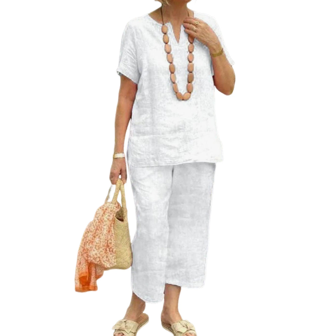 Casual Women's Cotton Linen Suit