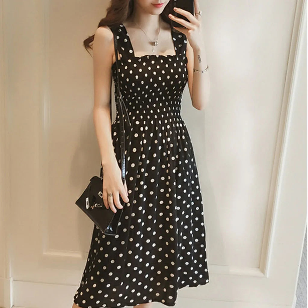 Summer Fashion Loose Polka Dot Plus Casual Dress