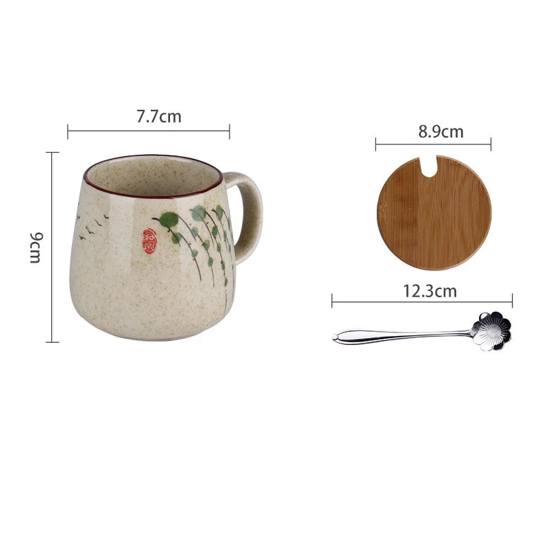 350ml Japanese Retro Ceramic Coffee Mug