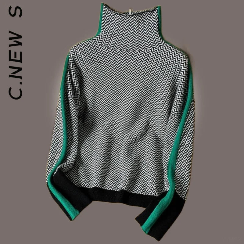 Slim Fit Knitted Turtleneck Warm Stylish Pullover Sweater