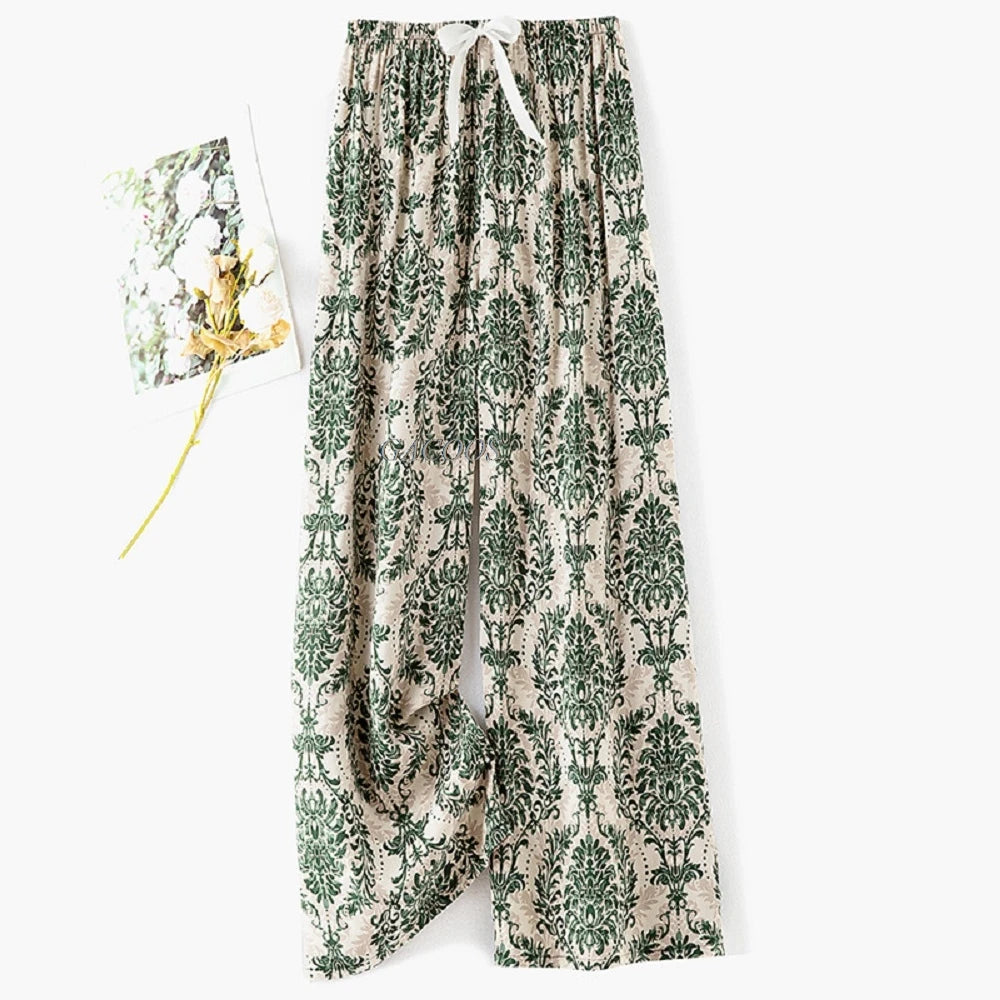 Loose Wide Leg Sleepwear Pants