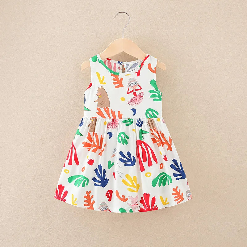 Sleeveless Flower Princess Party Outfit