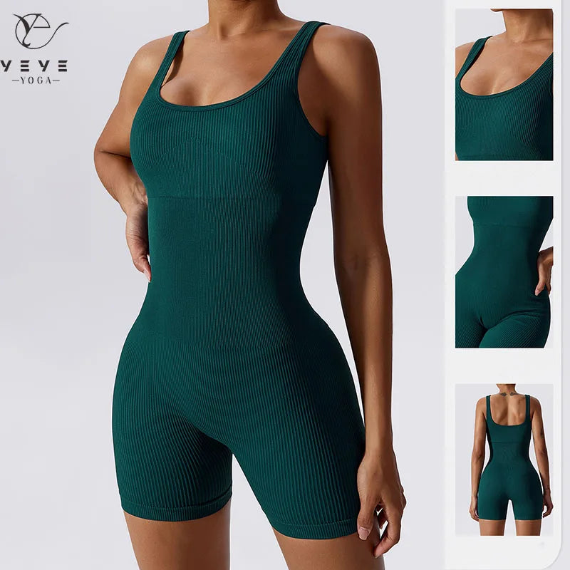 One Piece Seamless Tummy Control Sportswear