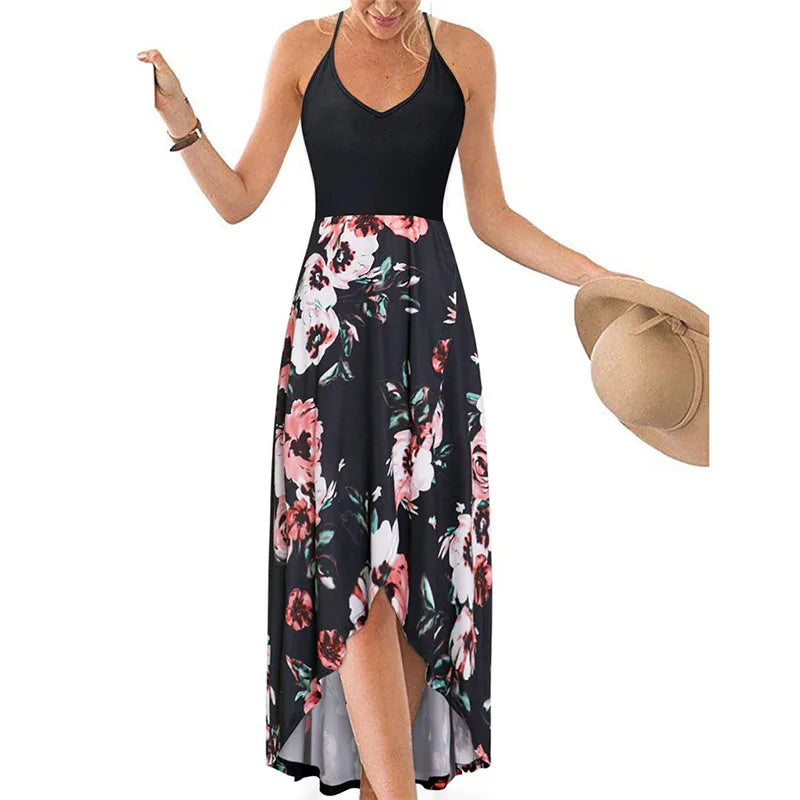 Elegant Casual Summer Printed Long Dress