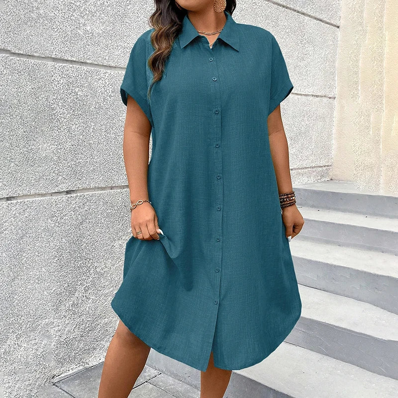 Summer Casual Women’s Shirt Dress