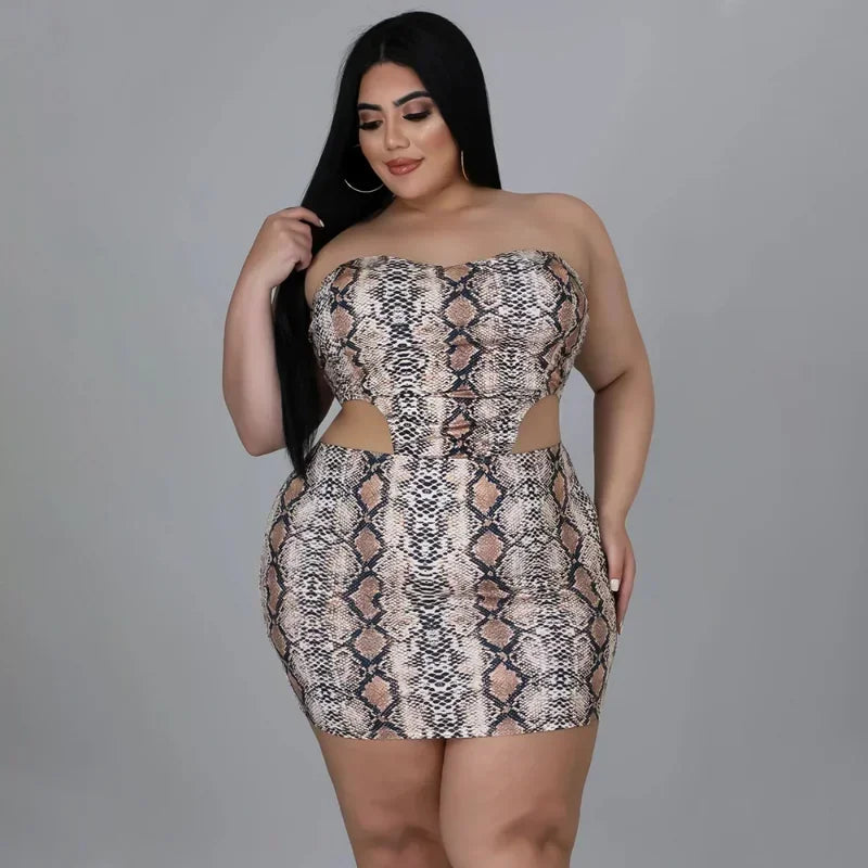 Leopard Print Plus Size 2-Piece Set