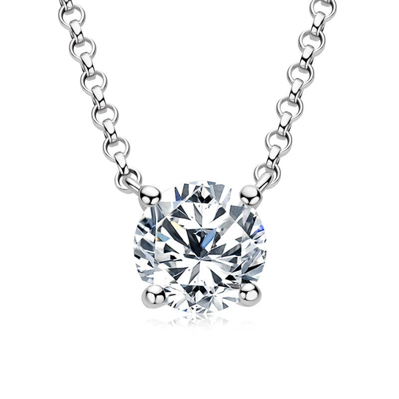 Moissanite Solitaire Pendant Necklace