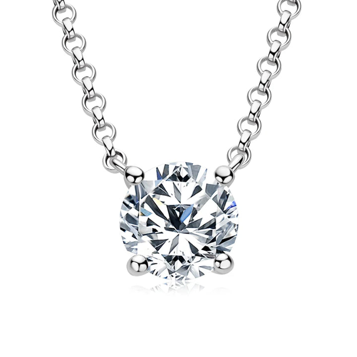 Moissanite Solitaire Pendant Necklace