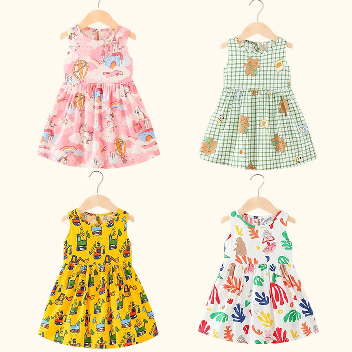 Sleeveless Flower Princess Party Outfit