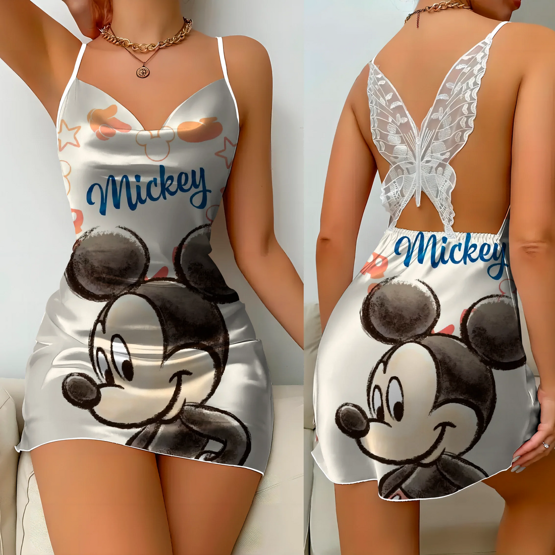 Minnie Mouse Satin Mini Dress