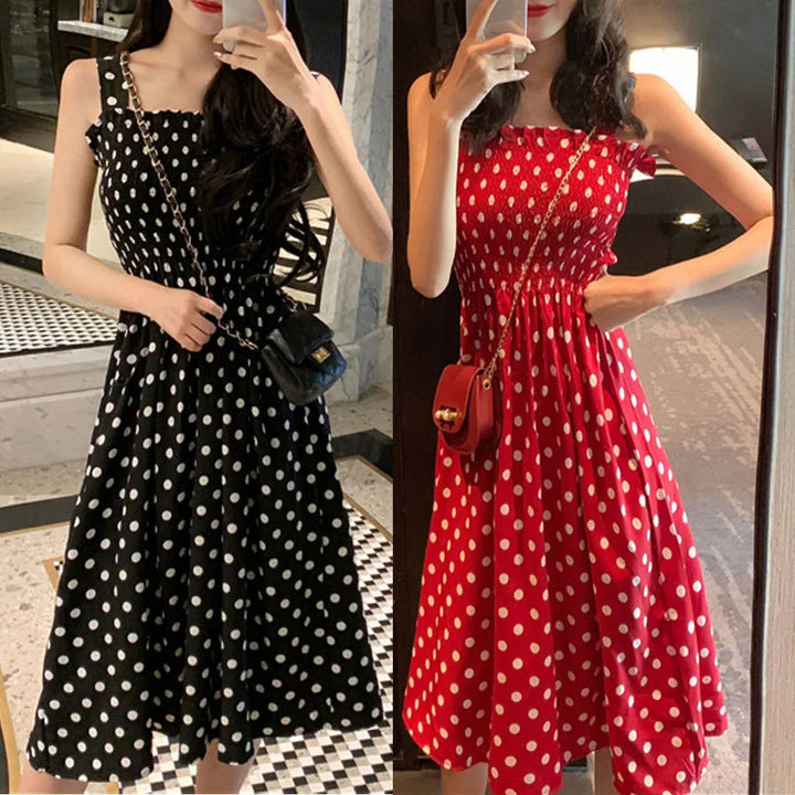 Summer Fashion Loose Polka Dot Plus Casual Dress