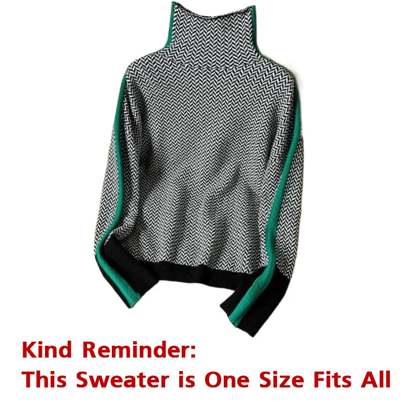 Slim Fit Knitted Turtleneck Warm Stylish Pullover Sweater